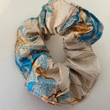 Elegance Azure Gold Scrunchie