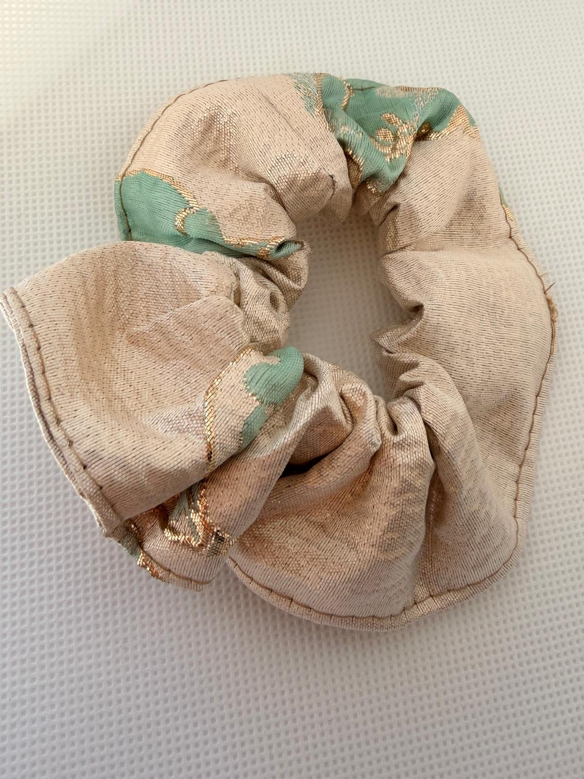 Elegance Mint Leaf Scrunchie