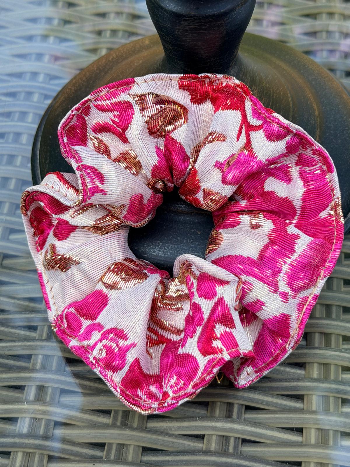 Fuschia Bloom Scrunchie