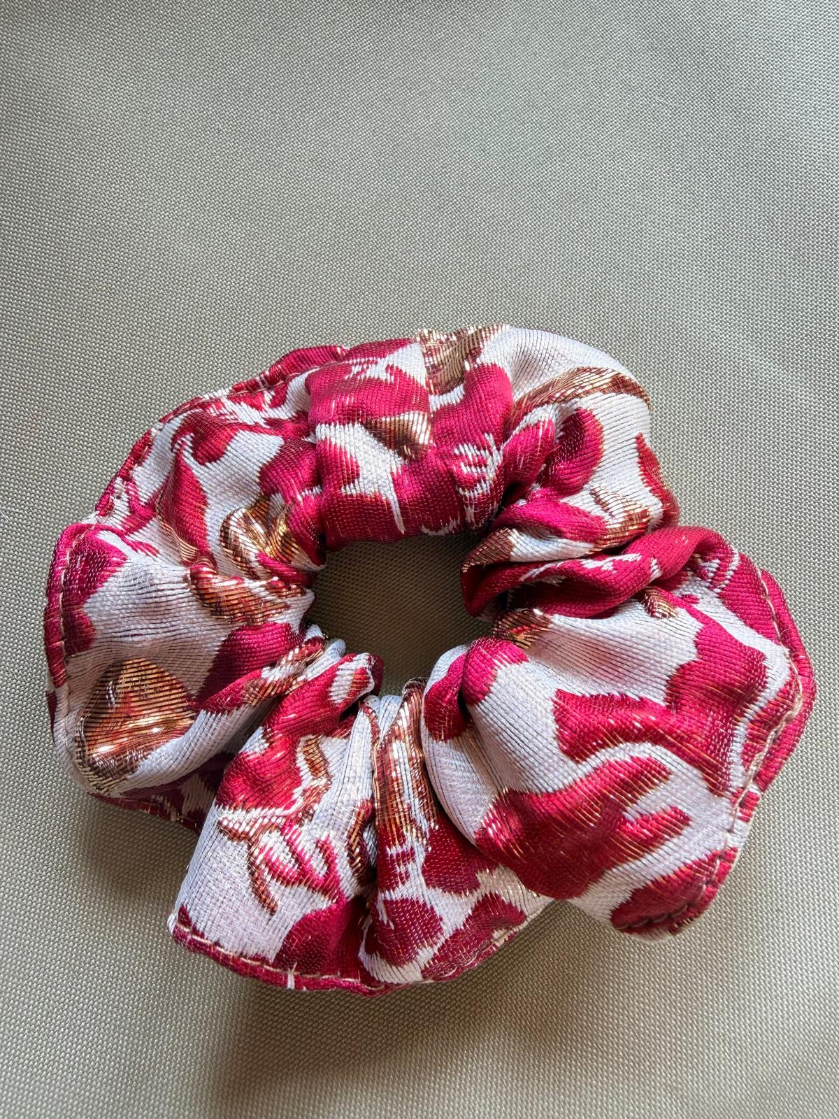 Heritage Claret Bloom Scrunchie