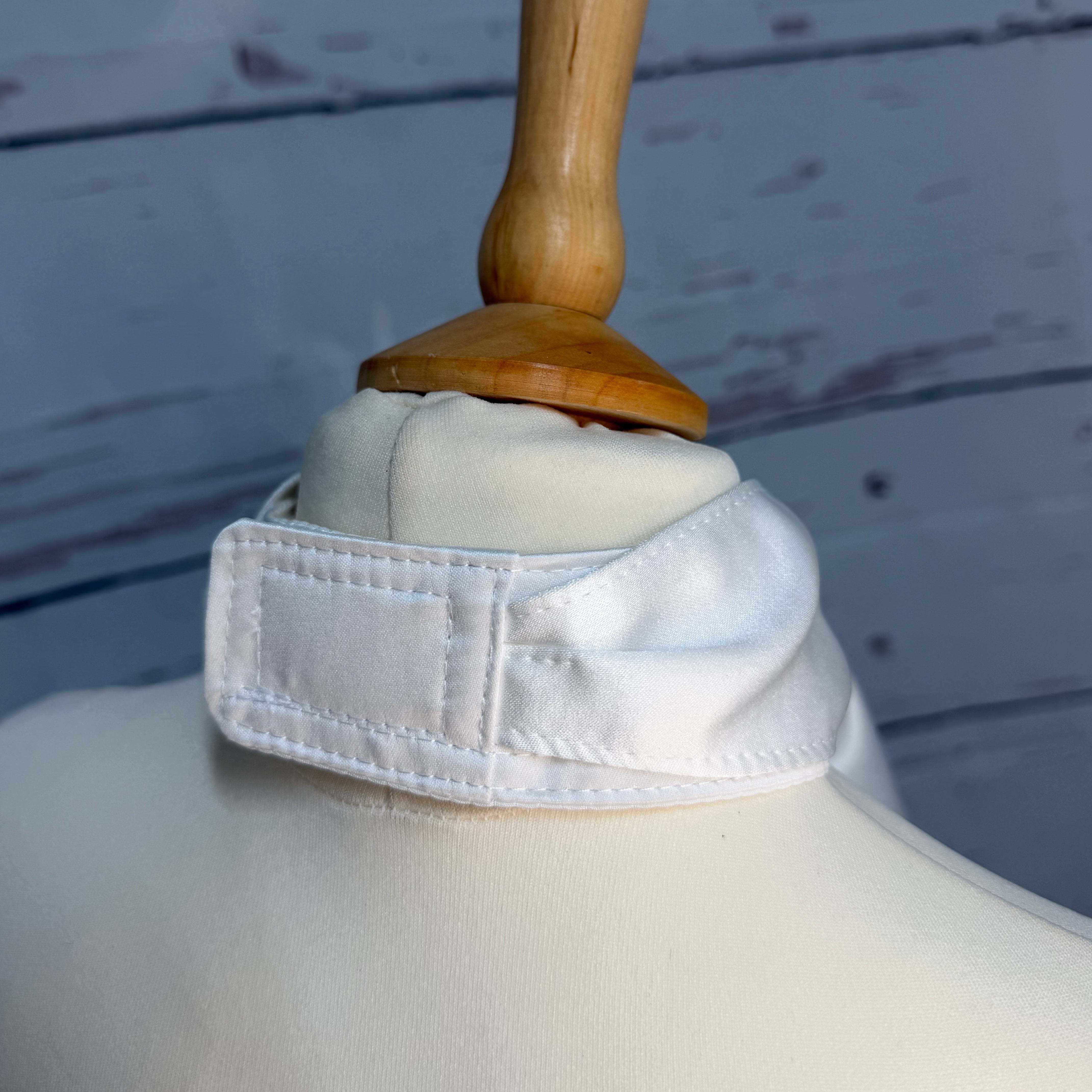 Children's Traditional Velcro Satin Self-Tie White