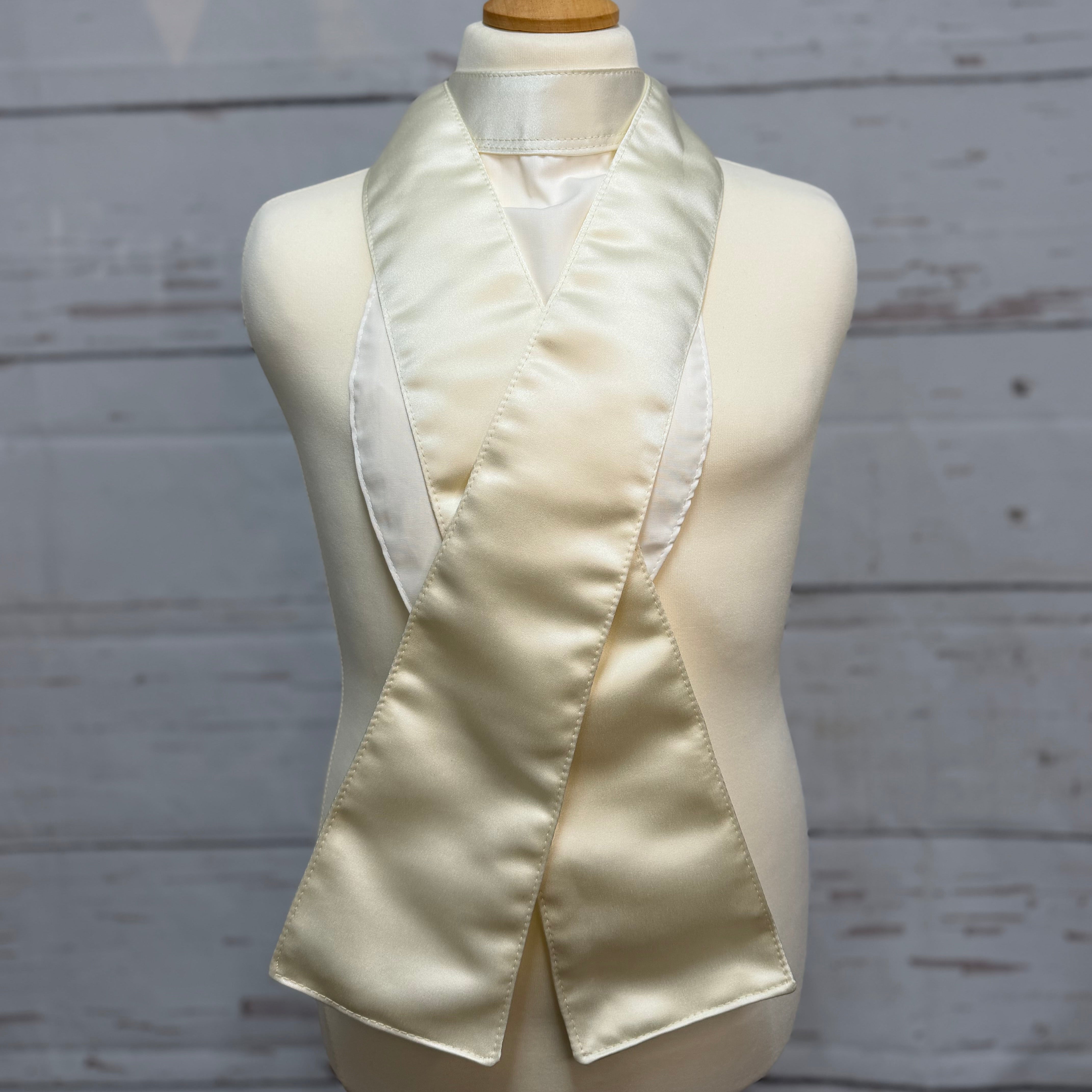 Children's Traditional Velcro Satin Self-Tie Cream