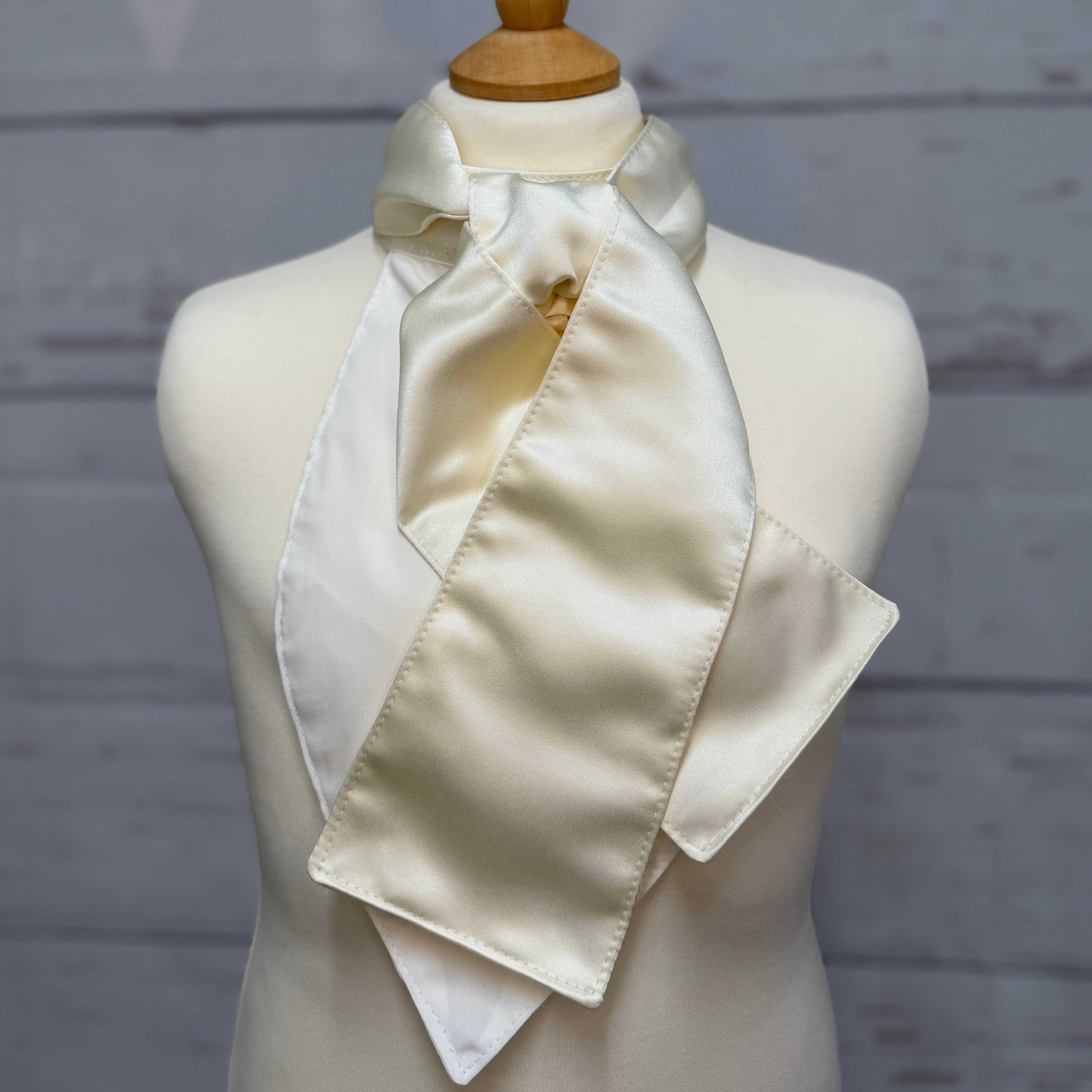 Children's Traditional Velcro Satin Self-Tie Cream