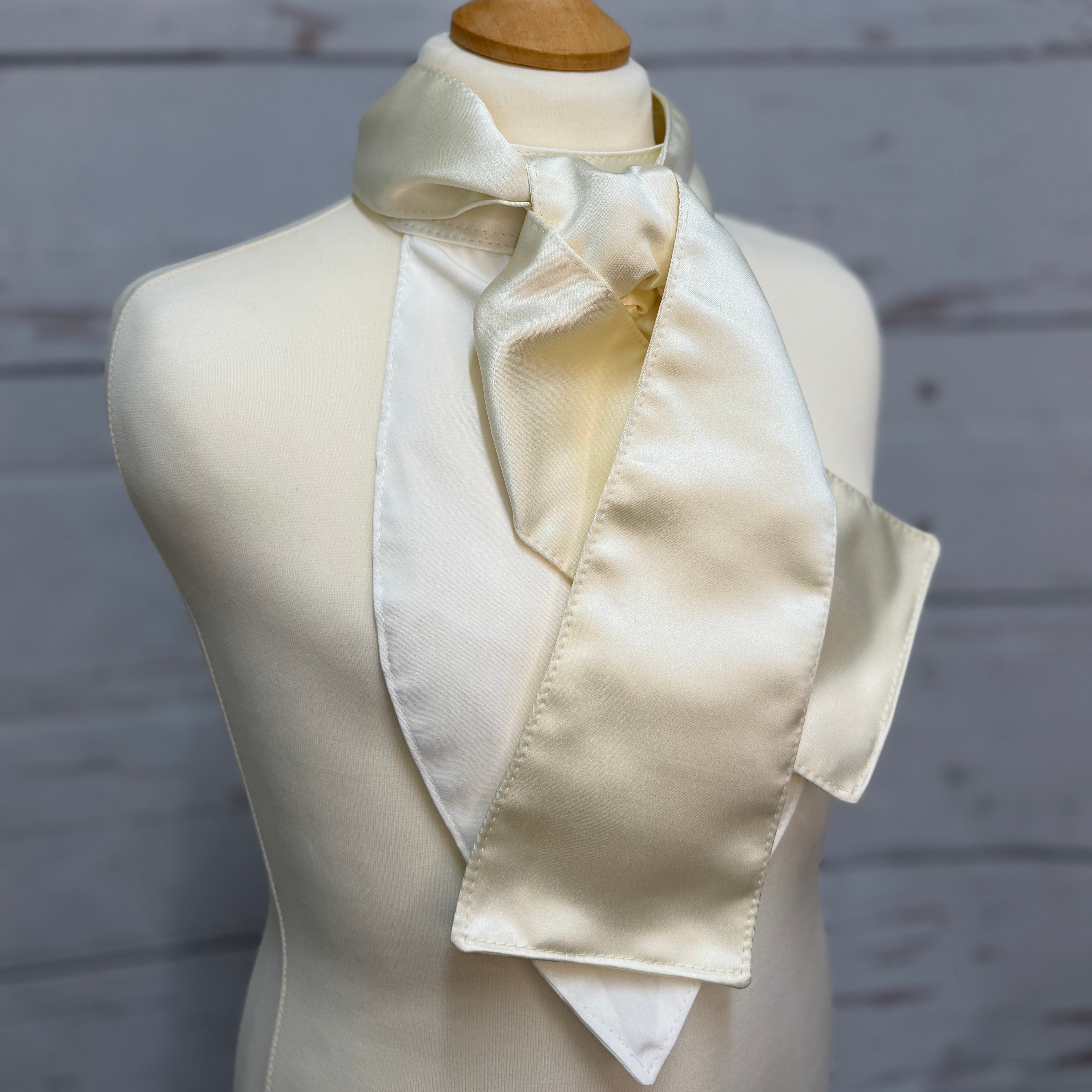 Children's Traditional Velcro Satin Self-Tie Cream