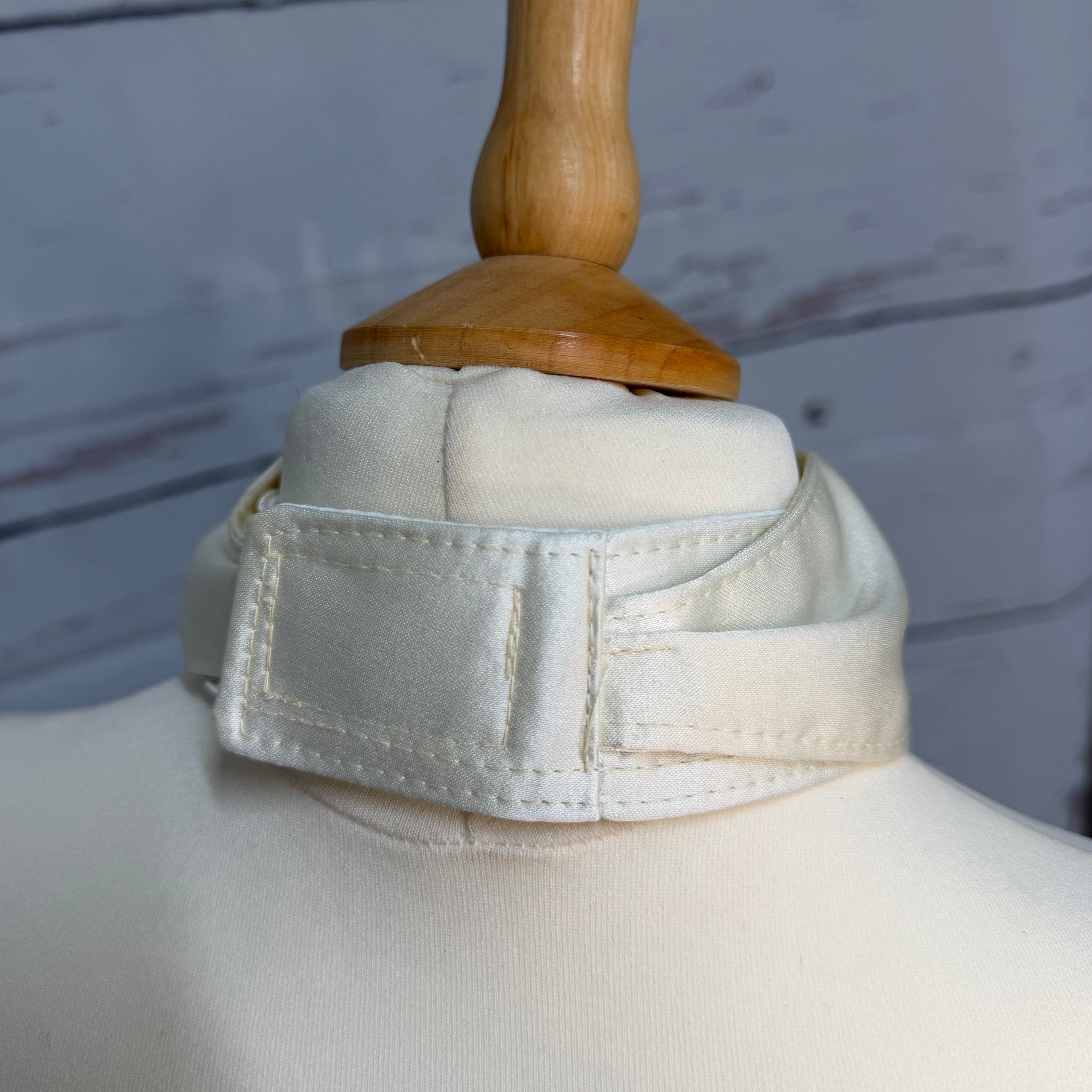 Children's Traditional Velcro Satin Self-Tie Cream
