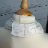 Children's Traditional Brocade Velcro Self-Tie White