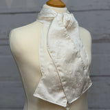 Children's Traditional Brocade Velcro Self-Tie White