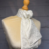 Traditional Brocade Heritage White/Silver - Ready Tied