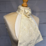 Traditional Brocade Velcro Self-Tie Cream