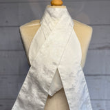Traditional Brocade Velcro Self-Tie White