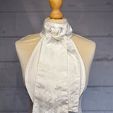 Traditional Brocade Velcro Self-Tie White