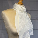 Traditional Brocade Velcro Self-Tie White