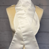 Traditional Satin Velcro Self-Tie White