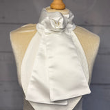 Traditional Satin Velcro Self-Tie White