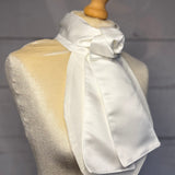 Traditional Satin Velcro Self-Tie White
