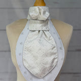 an equestrian ready tied stock tie on a mannequin 